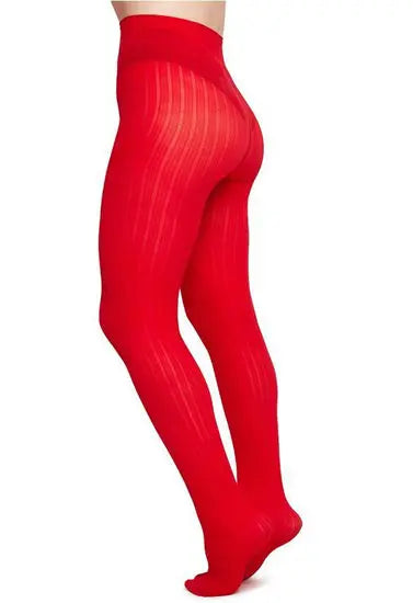 Sharp Red Control Top tights Snazzyway