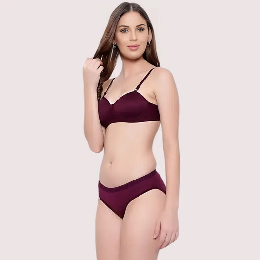 Padded Non-Wired Push-Up Bra Panty Set ( 2 Pack ) Snazzyway