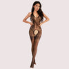 Midnight Rose Crotchless Lace Bodystocking - Boldlior