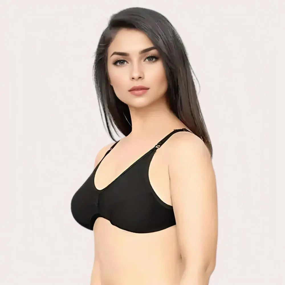 French Daina Essential Black: 2 Bras and 2 Panties Combo Set Snazzyway