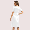 Knee length Luxury satin lounge dress - Boldlior