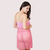 Pink Lace &amp; Sheer Seduction Babydoll - Boldlior
