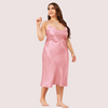 Solid Satin Slip Dress for 4XL 5XL Women - Boldlior