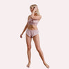 French Daina Organic Cotton Ruffled Bandeau &amp; Vintage Knickers Set - Boldlior