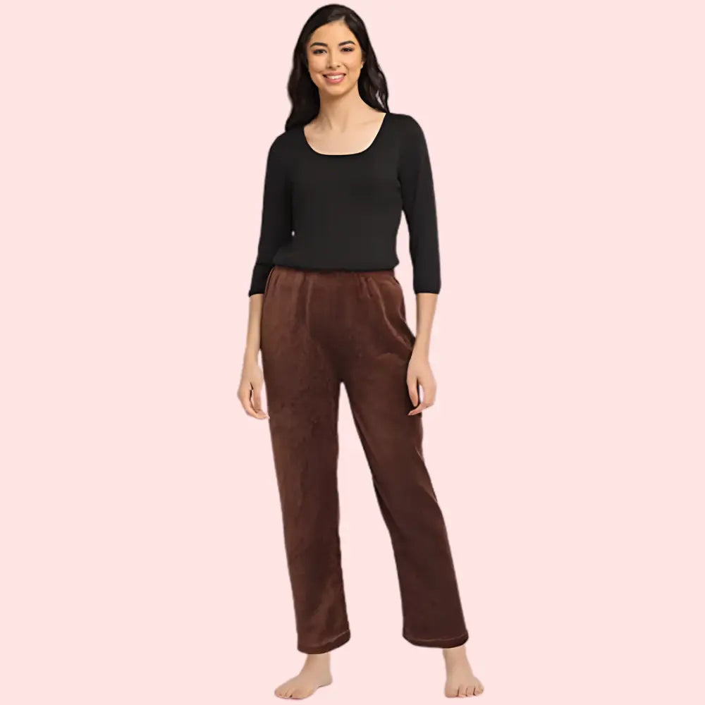 Womens Winter Cozy Warm Soft Fleece Pajama Pack of 2 Snazzyway