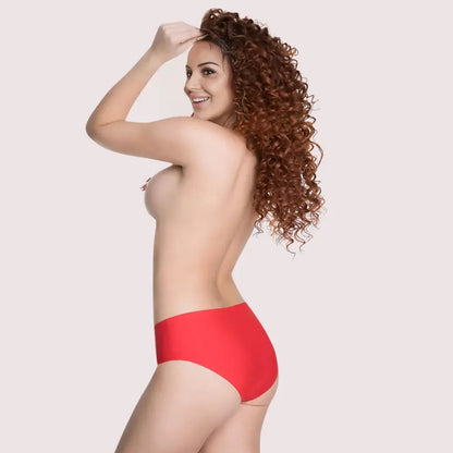 French Daina Red Seamless Panties Snazzyway