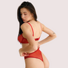 Sensual Red Bra &amp; Thong Set - Fully See - Through Design - Boldlior