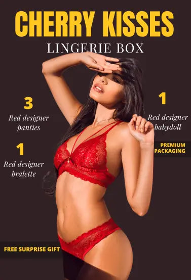 Cherry Kisses Red Lingerie Box Snazzyway