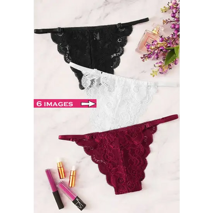 All Flirty Value Pack Of 3 Lace G-String