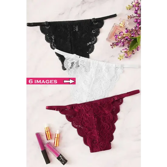 All Flirty Value Pack Of 3 Lace G-String