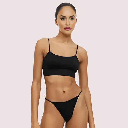 Athleisure Allure Sports Bra & G - String Set - Boldlior