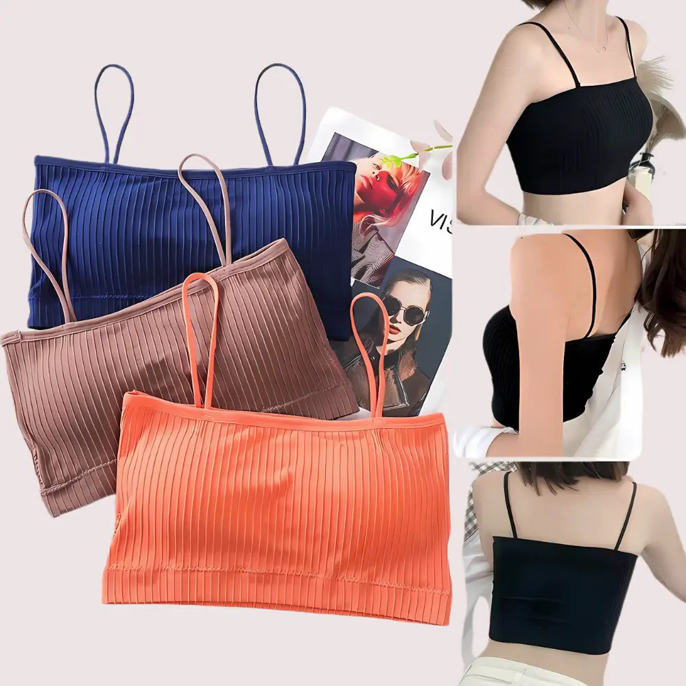 2 Pack Cute & Comfy lightly padded cami bra Snazzyway