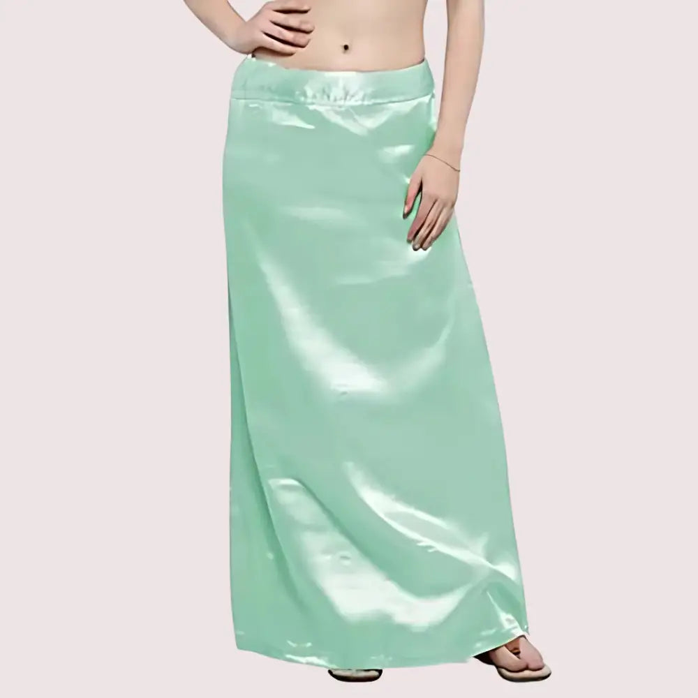 Baby Pink & Sea Green Silk Underskirt for Ladies