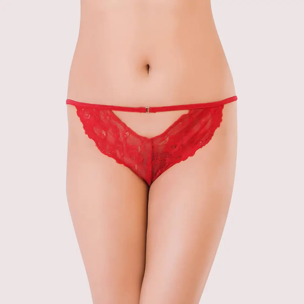 Beautiful Lace Red Women’s Cheekies (Pack of 1)