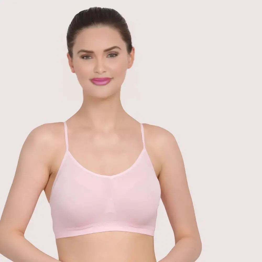 Blush Comfort Light Pink Bra - Non-Padded ( Pk-2) Snazzyway