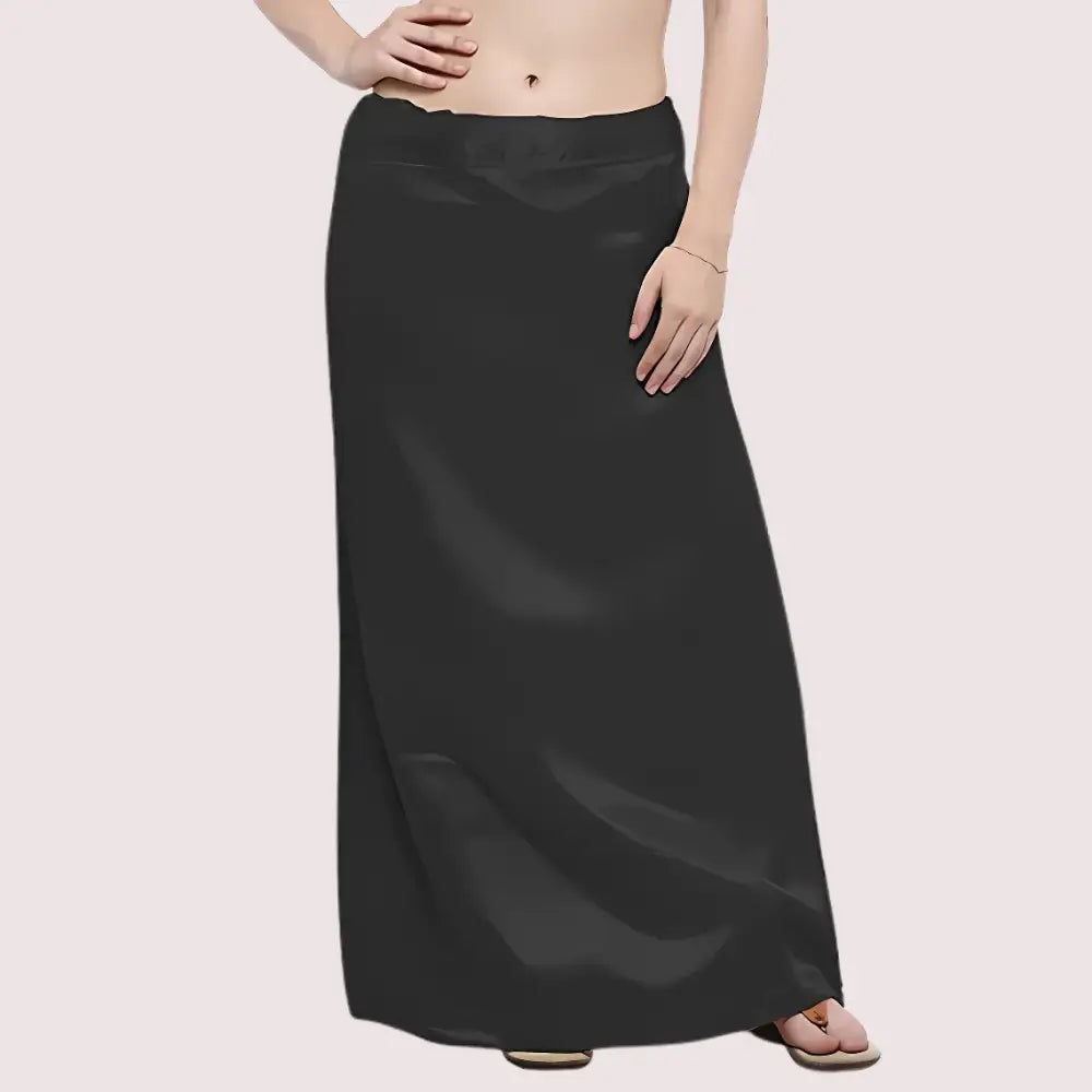 Black & Blue Satin Petticoat Combo (Free Size)