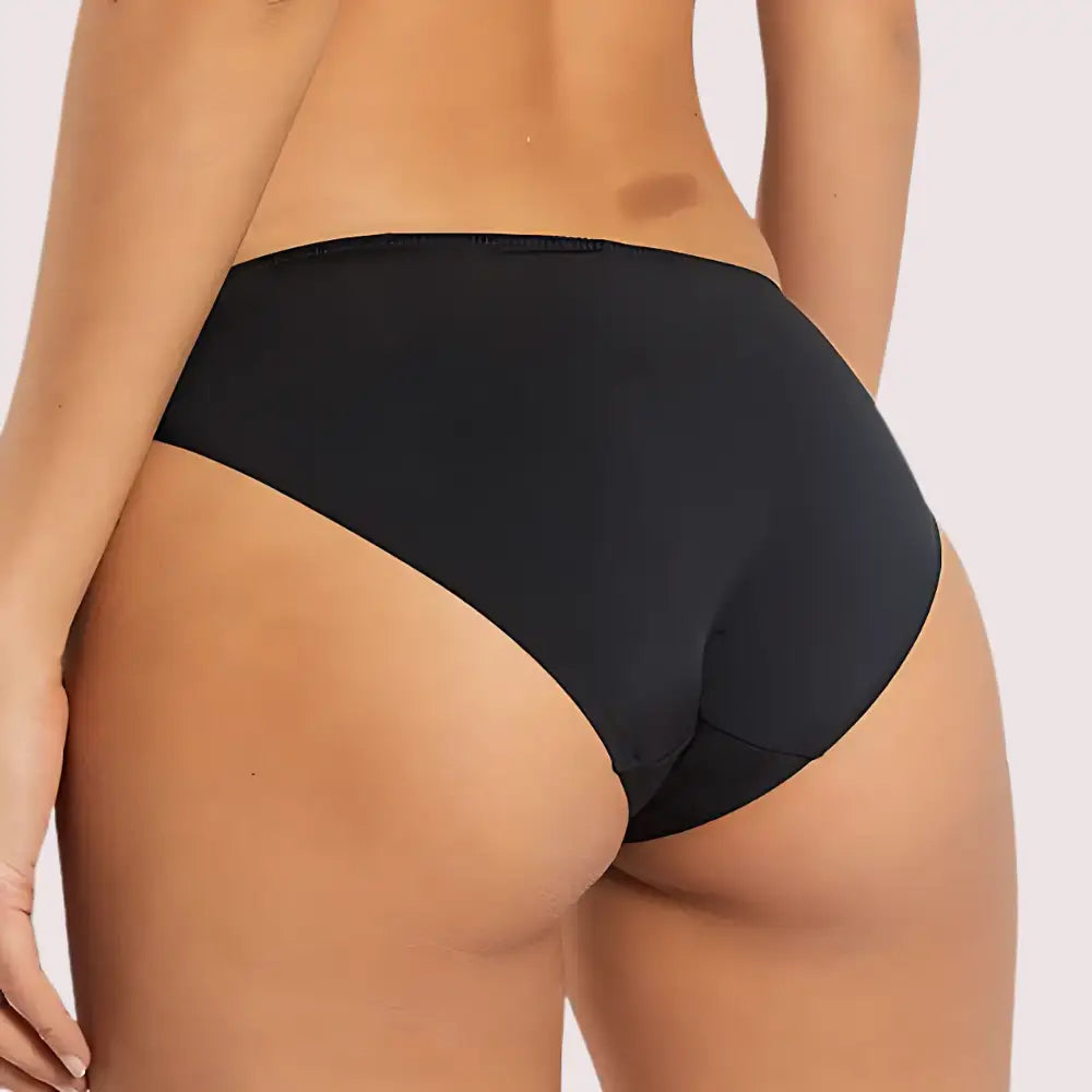 Black See Through Fishnet Lace Brief - M / Black