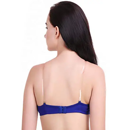 Blue Transparent Strap Bra