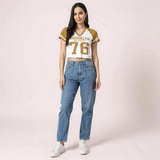 ’Brooklyn 76’’ Varsity Crop Top