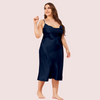 4XL 5XL Plus Size Satin Cowl Neck Dress - Boldlior