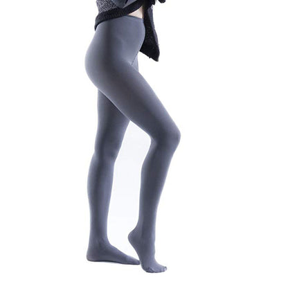 Charcoal grey women stylish everyday pantyhose - Light Grey / One Size