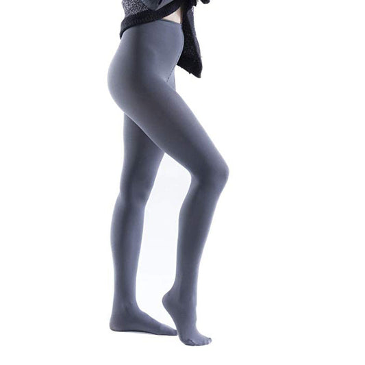 Charcoal grey women stylish everyday pantyhose - Light Grey / One Size