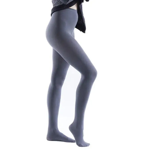 Charcoal grey women stylish everyday pantyhose - Light Grey / One Size