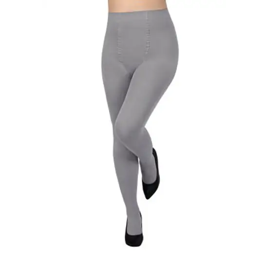 Charcoal grey women stylish everyday pantyhose - Light Grey / One Size