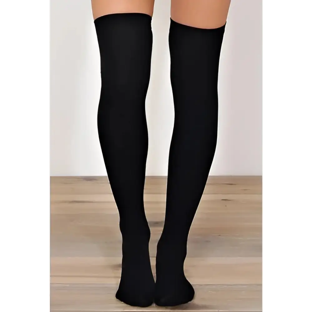Collants Black seamless fashion everyday socks - Black / One Size-(xs to m)