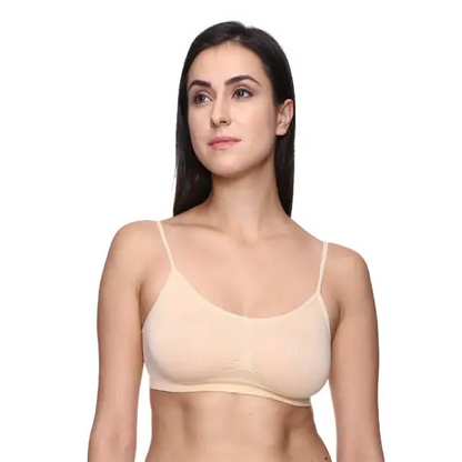 ’Comfort’ Beige Thin Straps Sports Bra