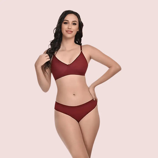 Comfort Bliss 2 - Pack Lightly Padded Bra & Panty Set - Boldlior