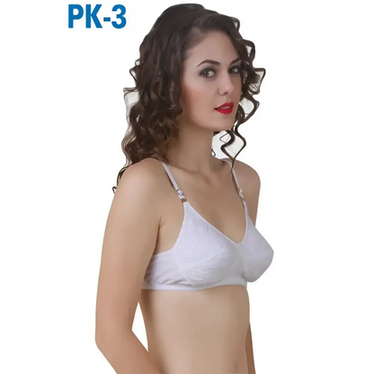 Comfortable cotton bra for summer (Pk of 3)