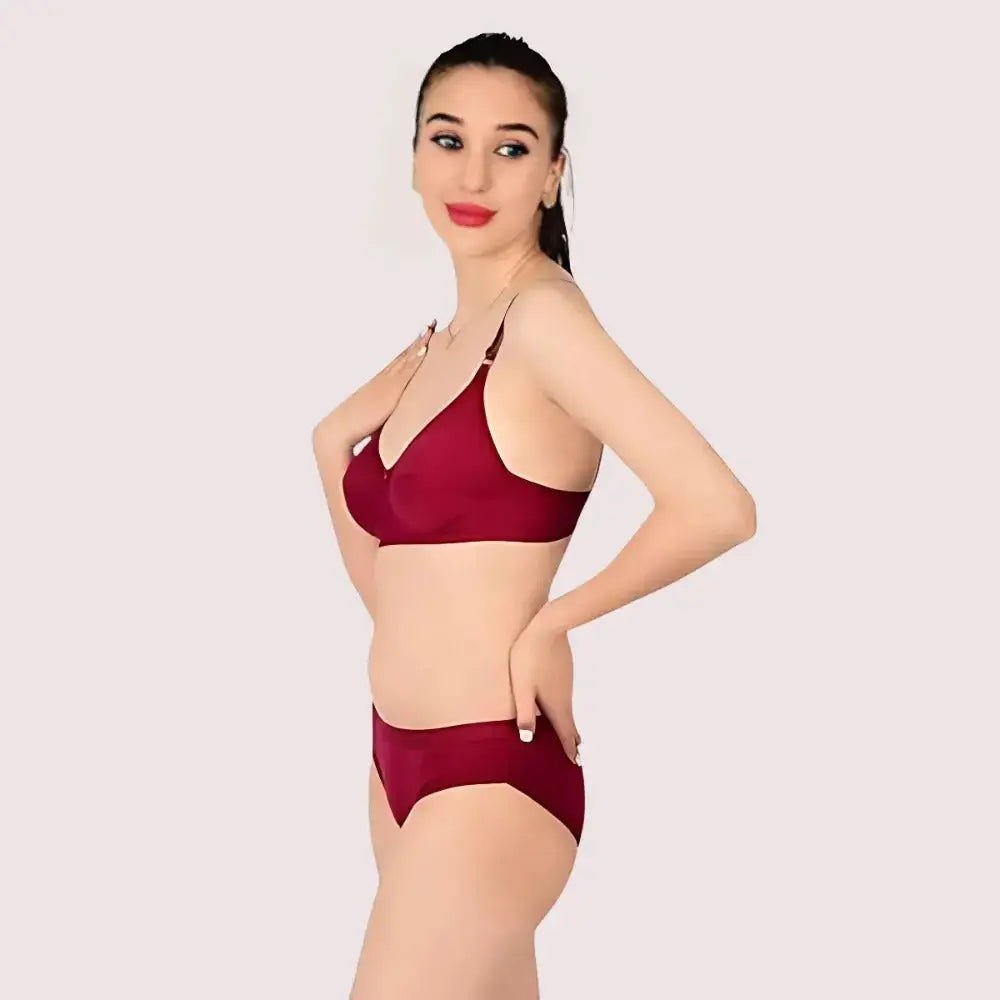 Comfortable Cotton Bra & Panty Set for Women (2 pack)