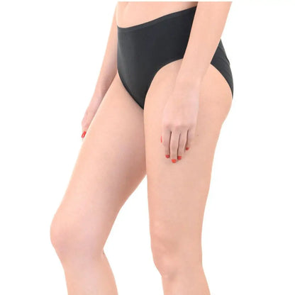 Comfy Snazzy Way Just My Size Women’s Plus Size Tagless Black Cotton Panties(Pkt of 2)