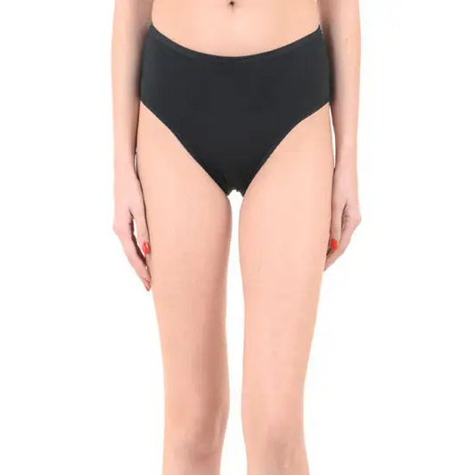 Comfy Snazzy Way Just My Size Women’s Plus Size Tagless Black Cotton Panties(Pkt of 2)