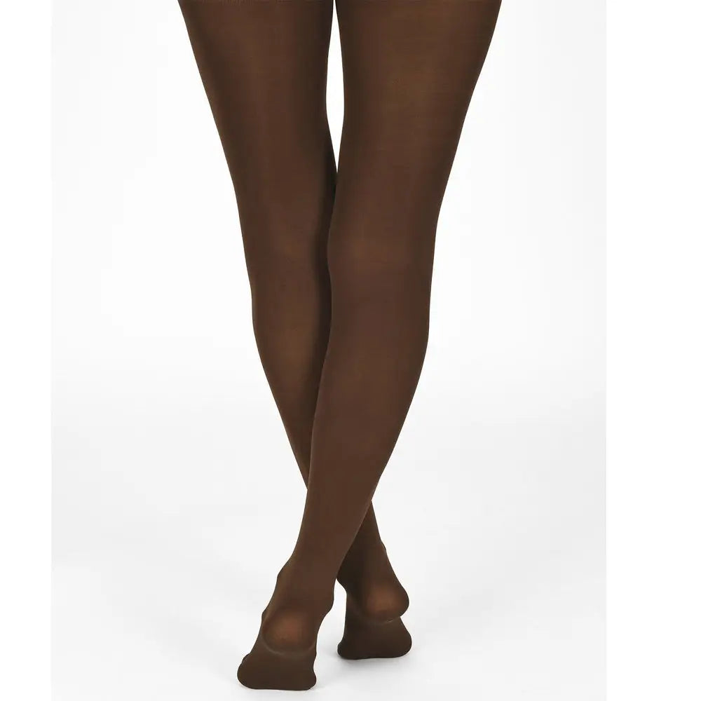Copper Key Microfiber Opaque Brown Tights - Brown / One Size