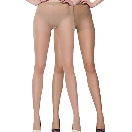 Cream & Brown everyday glossy women pantyhose pack of 2 - Brown And Cream / One Size