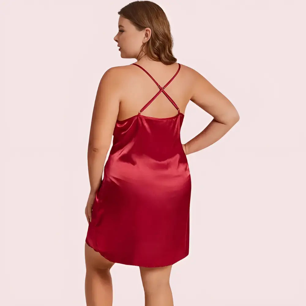 Criss Cross Back Elegant Nightdress in 4XL & 5XL Size