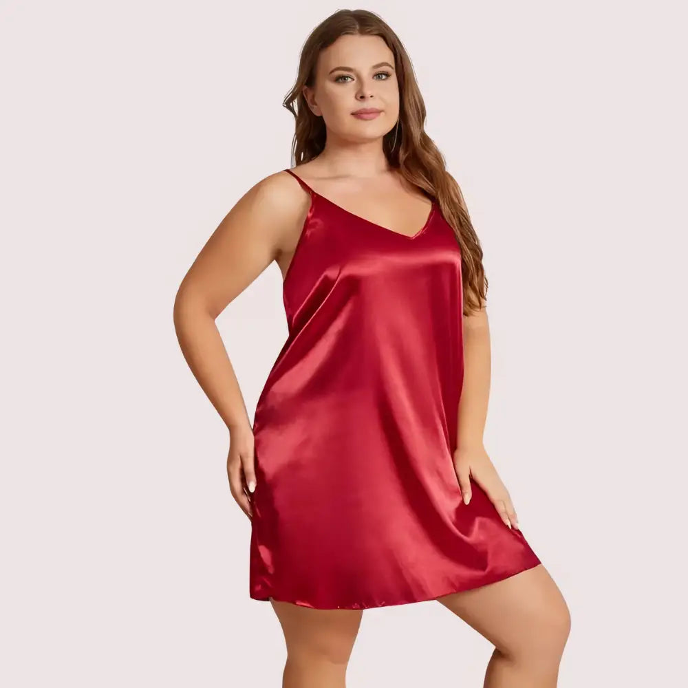 Criss Cross Back Elegant Nightdress in 4XL & 5XL Size
