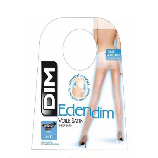 Dim Edendim Voile Satin Sheer Pantyhose - Black / One Size