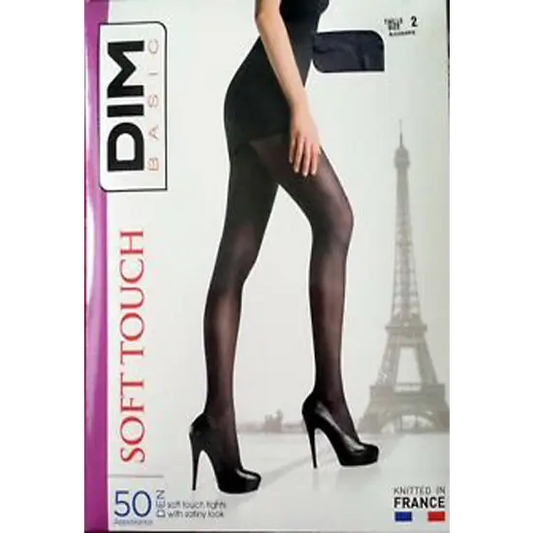 Dim opaque satine 50 denier women pantyhose pack of 2 - Black & Beige / One Size