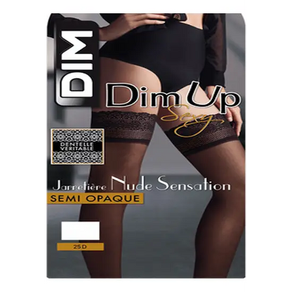 Dim Up Diam’s Black Women Satiny Sheer Stockings - Black / One Size