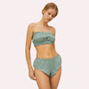French Daina Organic Cotton Ruffled Bandeau &amp; Vintage Knickers Set - Boldlior