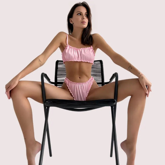 Elegant Pure Silk Bra Set for Comfort - Boldlior