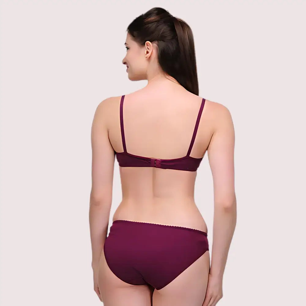 ’Elegant’ Solid Color Bra Sets (Pk of 3)