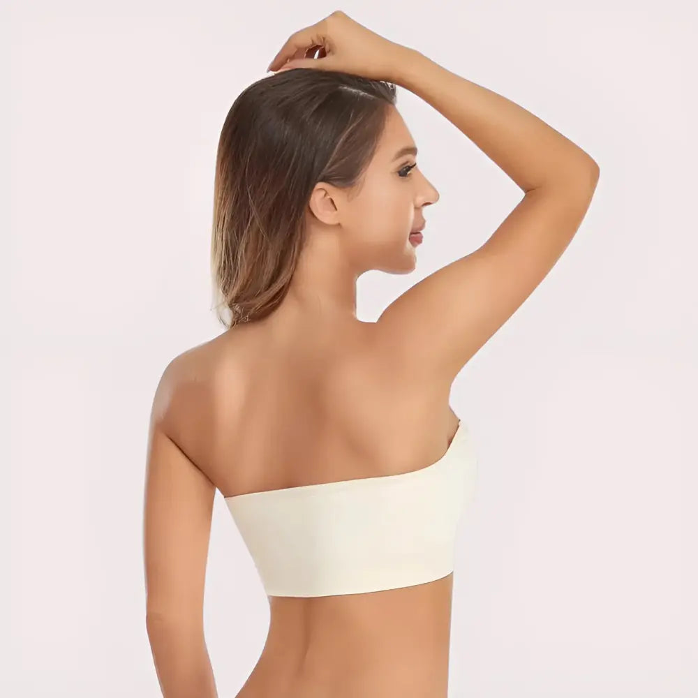 Sexy White Tube Bandeau Bra Top Snazzyway