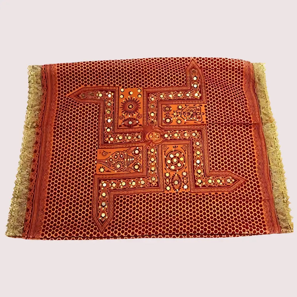 Fashion & Heritage Women’s Solid Cotton Pichora – Elegant Dupatta - Golden