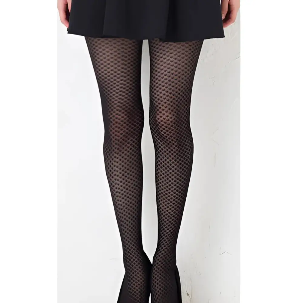 Fashion tights 15 denier diamond patterned - One Size / Black