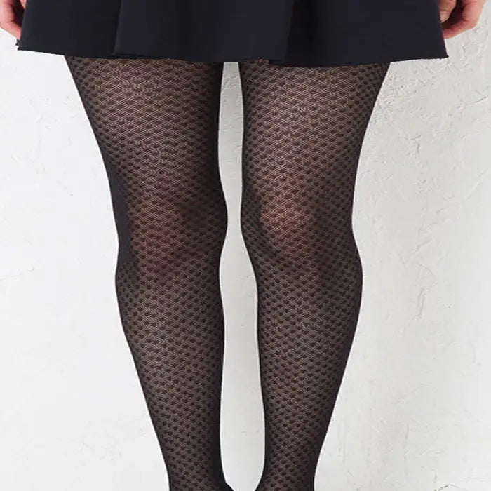 Fashion tights 15 denier diamond patterned - One Size / Black