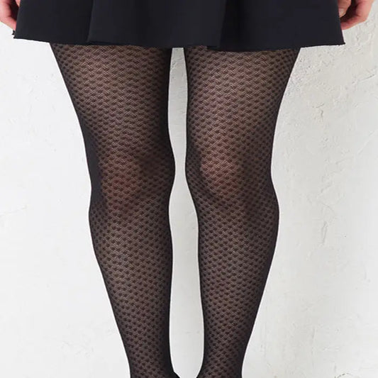 Fashion tights 15 denier diamond patterned - One Size / Black